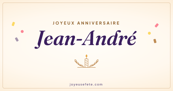 Image « Joyeux anniversaire Jean-André » au format large