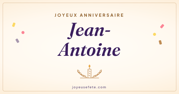 Image « Joyeux anniversaire Jean-Antoine » au format large