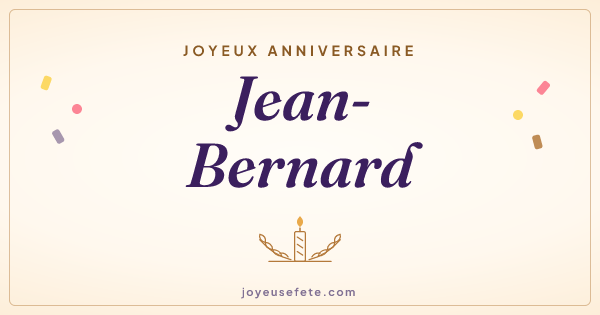 Image « Joyeux anniversaire Jean-Bernard » au format large