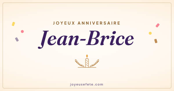 Image « Joyeux anniversaire Jean-Brice » au format large