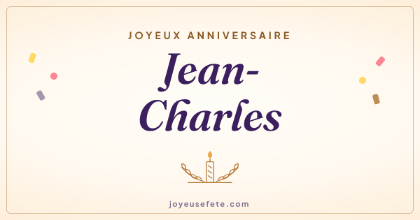 Image « Joyeux anniversaire Jean-Charles » au format large