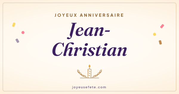 Image « Joyeux anniversaire Jean-Christian » au format large