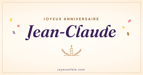 Image « Joyeux anniversaire Jean-Claude » au format large
