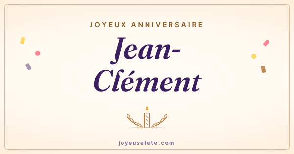 Image « Joyeux anniversaire Jean-Clément » au format large