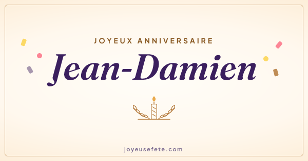 Image « Joyeux anniversaire Jean-Damien » au format large