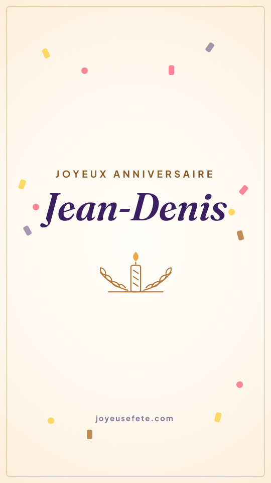 Image « Joyeux anniversaire Jean-Denis » au format story