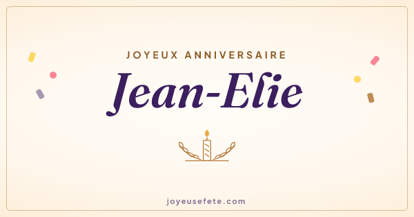 Image « Joyeux anniversaire Jean-Elie » au format large