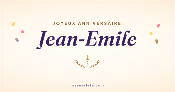 Image « Joyeux anniversaire Jean-Emile » au format large