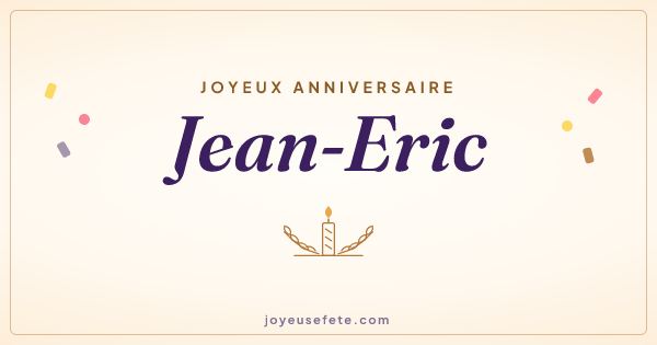 Image « Joyeux anniversaire Jean-Eric » au format large