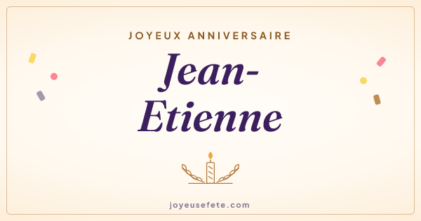 Image « Joyeux anniversaire Jean-Etienne » au format large