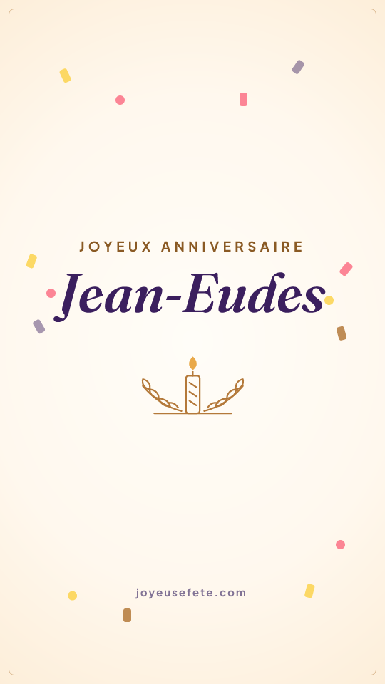 Image « Joyeux anniversaire Jean-Eudes » au format story