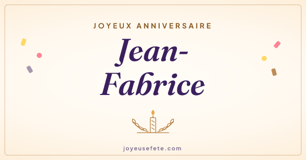 Image « Joyeux anniversaire Jean-Fabrice » au format large