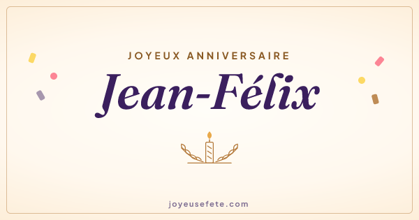 Image « Joyeux anniversaire Jean-Félix » au format large