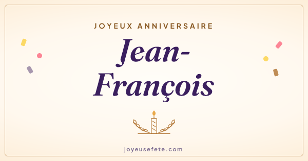 Image « Joyeux anniversaire Jean-François » au format large