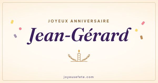 Image « Joyeux anniversaire Jean-Gérard » au format large