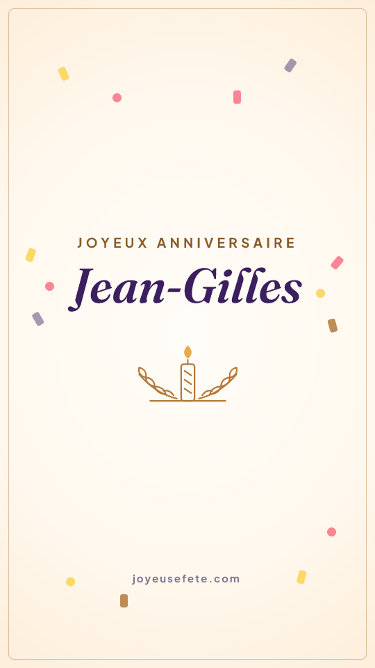 Image « Joyeux anniversaire Jean-Gilles » au format story