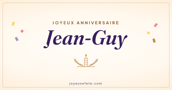 Image « Joyeux anniversaire Jean-Guy » au format large