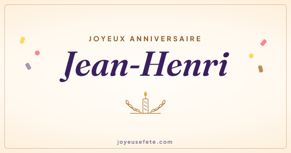 Image « Joyeux anniversaire Jean-Henri » au format large