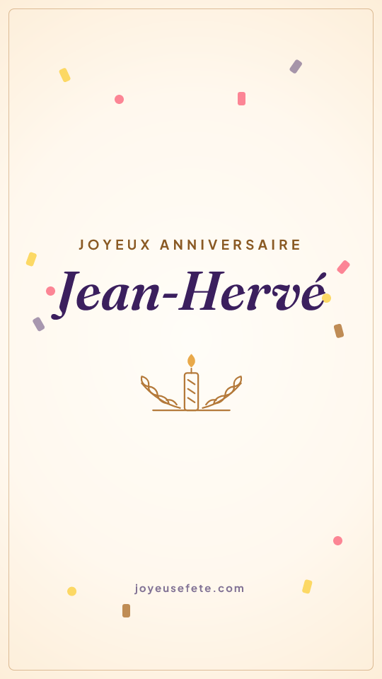 Image « Joyeux anniversaire Jean-Hervé » au format story