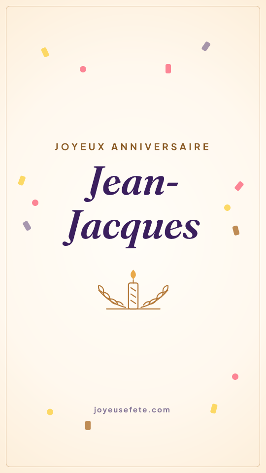 Image « Joyeux anniversaire Jean-Jacques » au format story