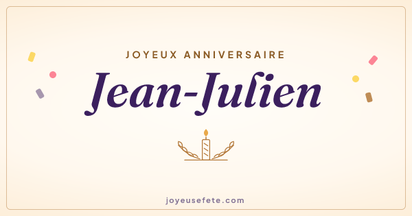 Image « Joyeux anniversaire Jean-Julien » au format large