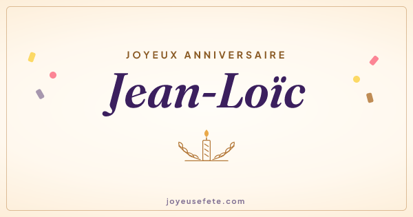 Image « Joyeux anniversaire Jean-Loïc » au format large