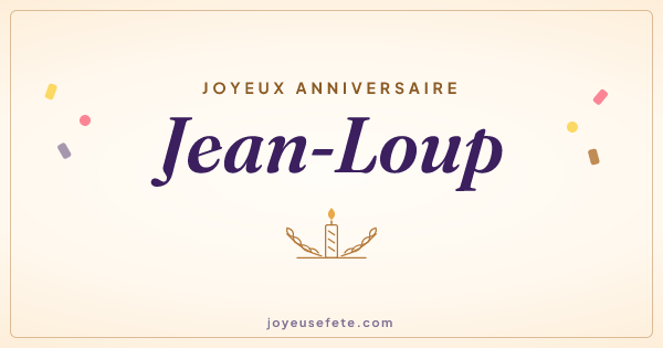 Image « Joyeux anniversaire Jean-Loup » au format large