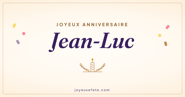 Image « Joyeux anniversaire Jean-Luc » au format large