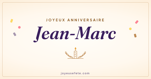 Image « Joyeux anniversaire Jean-Marc » au format large