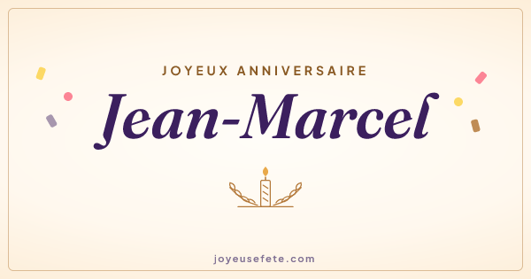 Image « Joyeux anniversaire Jean-Marcel » au format large