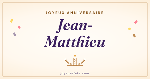 Image « Joyeux anniversaire Jean-Matthieu » au format large