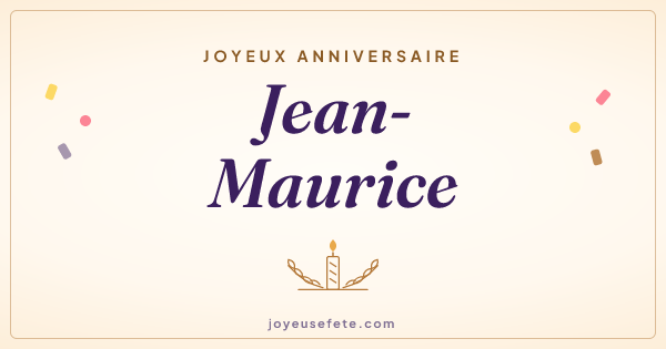 Image « Joyeux anniversaire Jean-Maurice » au format large