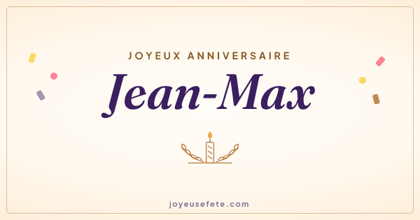 Image « Joyeux anniversaire Jean-Max » au format large