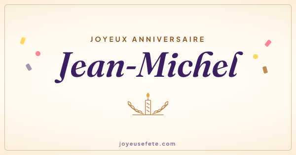 Image « Joyeux anniversaire Jean-Michel » au format large
