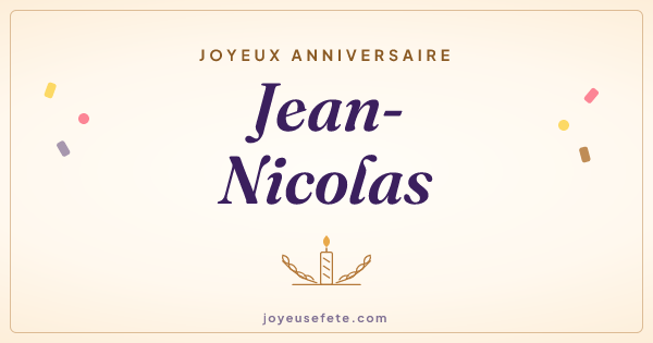 Image « Joyeux anniversaire Jean-Nicolas » au format large