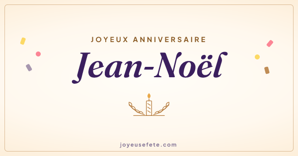 Image « Joyeux anniversaire Jean-Noël » au format large