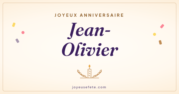 Image « Joyeux anniversaire Jean-Olivier » au format large