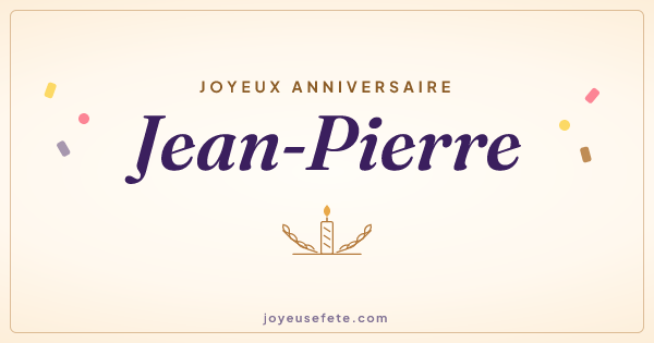 Image « Joyeux anniversaire Jean-Pierre » au format large