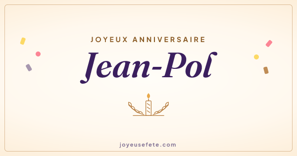Image « Joyeux anniversaire Jean-Pol » au format large