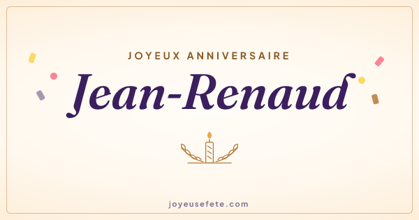 Image « Joyeux anniversaire Jean-Renaud » au format large