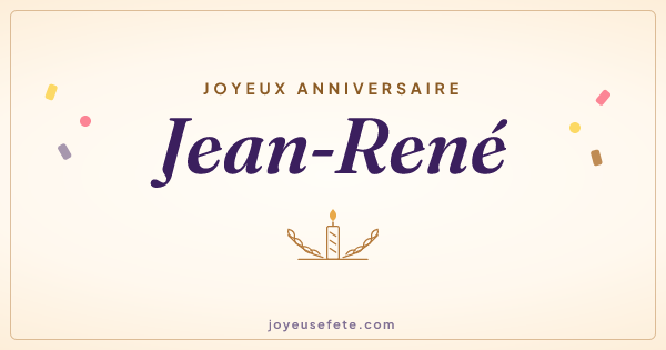Image « Joyeux anniversaire Jean-René » au format large