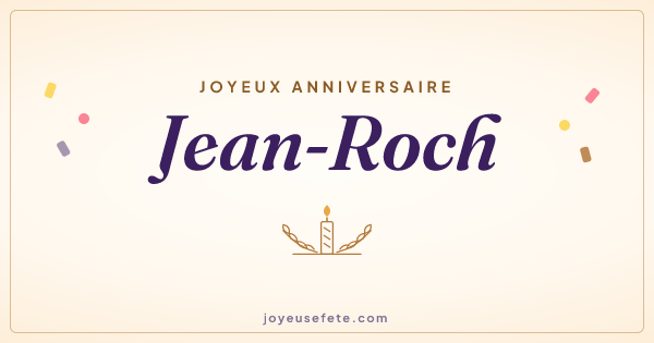 Image « Joyeux anniversaire Jean-Roch » au format large