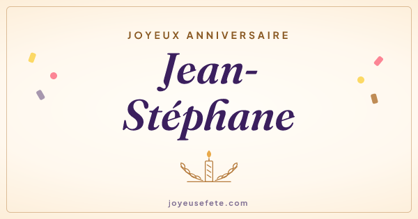Image « Joyeux anniversaire Jean-Stéphane » au format large