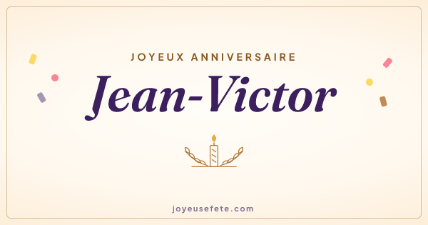 Image « Joyeux anniversaire Jean-Victor » au format large
