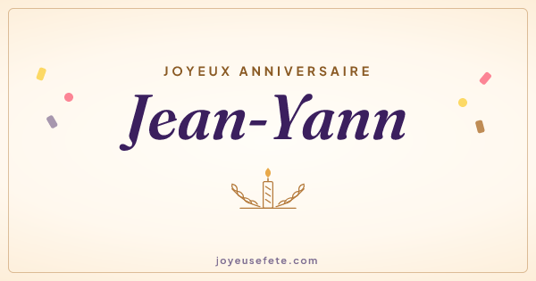 Image « Joyeux anniversaire Jean-Yann » au format large