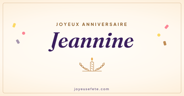 Image « Joyeux anniversaire Jeannine » au format large