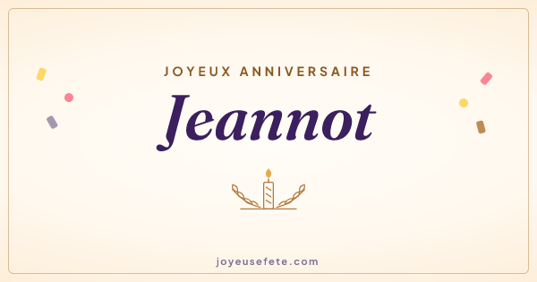 Image « Joyeux anniversaire Jeannot » au format large