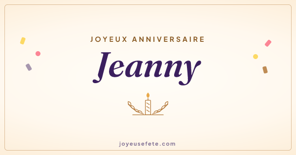 Image « Joyeux anniversaire Jeanny » au format large