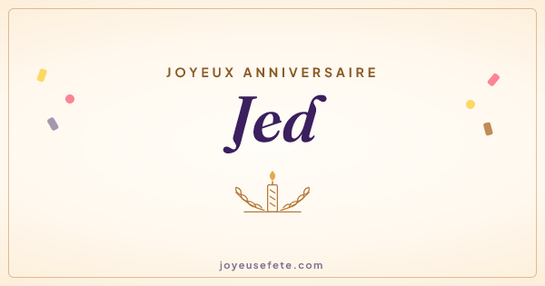 Image « Joyeux anniversaire Jed » au format large