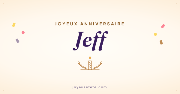Image « Joyeux anniversaire Jeff » au format large